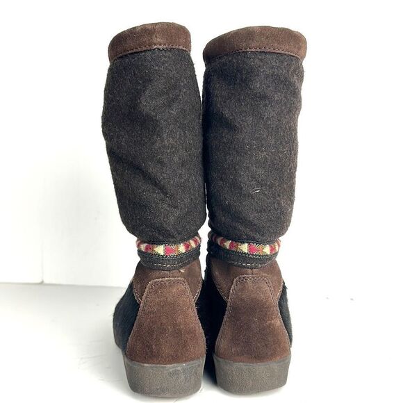 Authentic Tecnica Fur and Boiled Wool Embroidered Boots EUR 37, US 6,5 - Picture 7 of 15